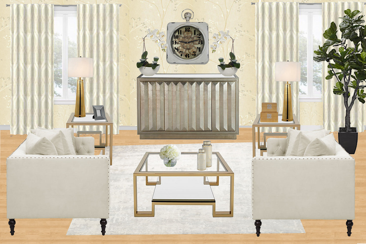 Antique 46 Cm Cafe De Marguerites Square Gear Wall Clock