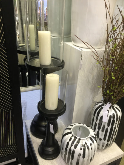 X Large Hurricane Candle Holder Hand Painted