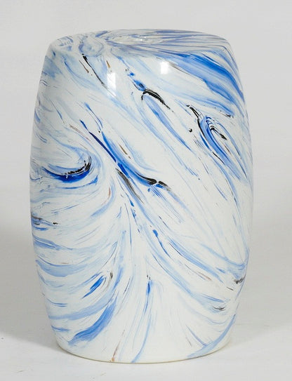 Vintage Handpainted Garden Stool, Blue Sea (70% OFF)