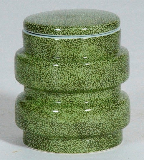 Green Cylinder Stool Container