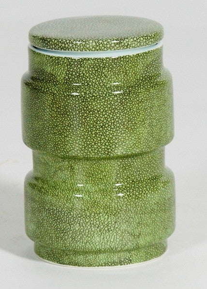 Large Green Cylinder Stool Container