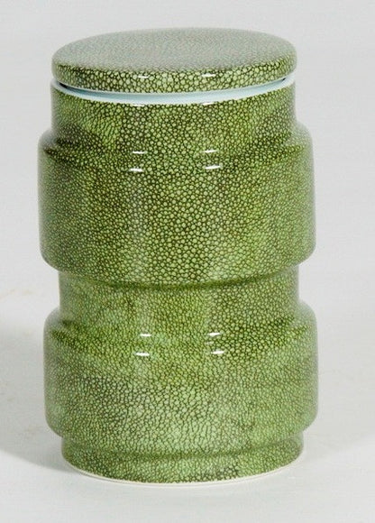 Large Green Cylinder Stool Container