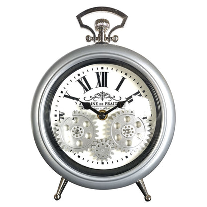 Antoine De Praiteau Victorian Grey Gear Table Clock