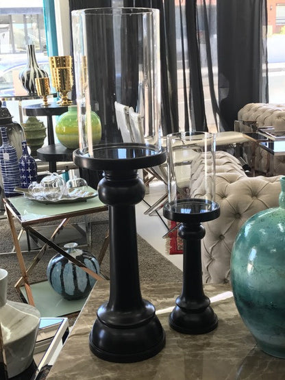 X Large Hurricane Candle Holder Hand Painted