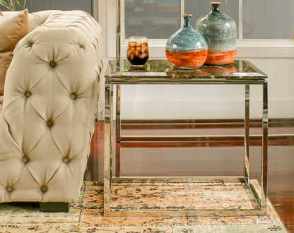 Cylinder Bud Vase: Dotted Twilight To Apricot Strata