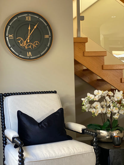 Large 59 Cm Roman Numeral Moving Gear Wall Clock