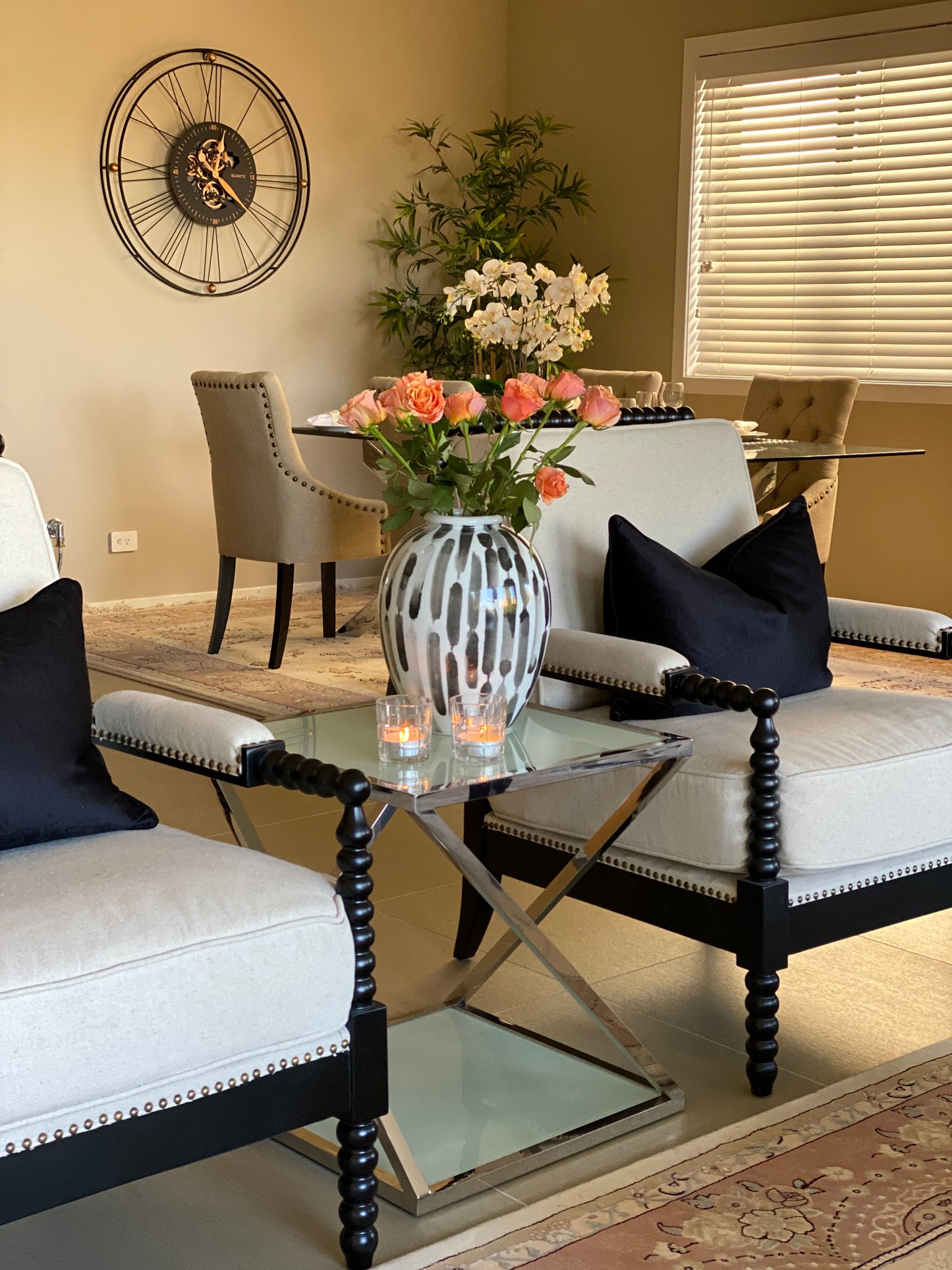 QUARTZ 90.5 Cm Moving  Gear Wall Clock