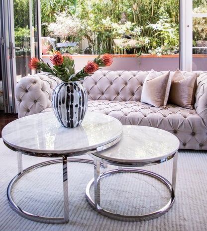 Black and White Hand Pained Vase