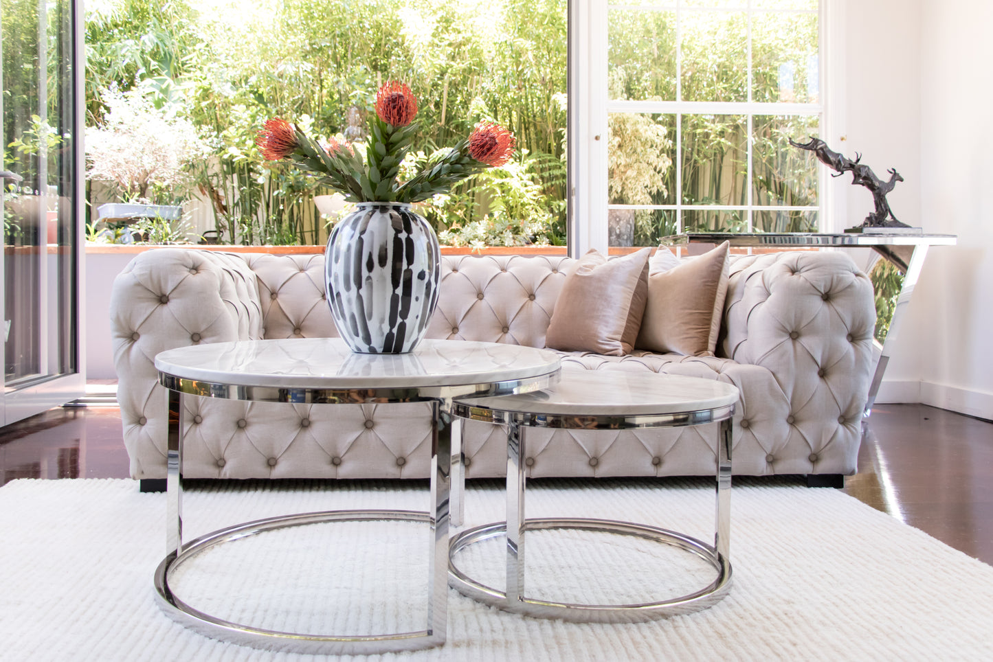 Black and White Hand Pained Vase