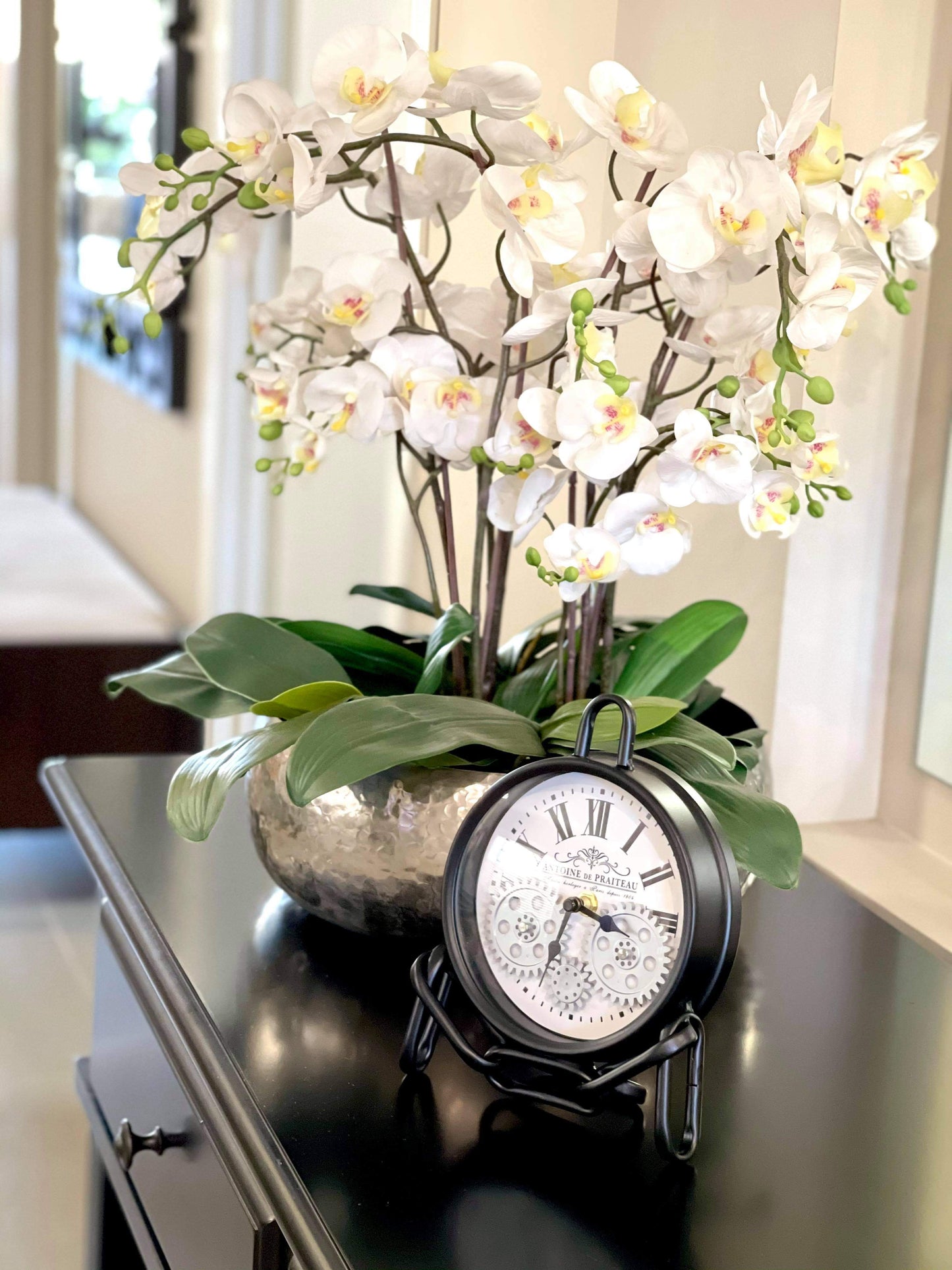 Antoine De Praiteau 23 Cm  Moving Gear Table Clock