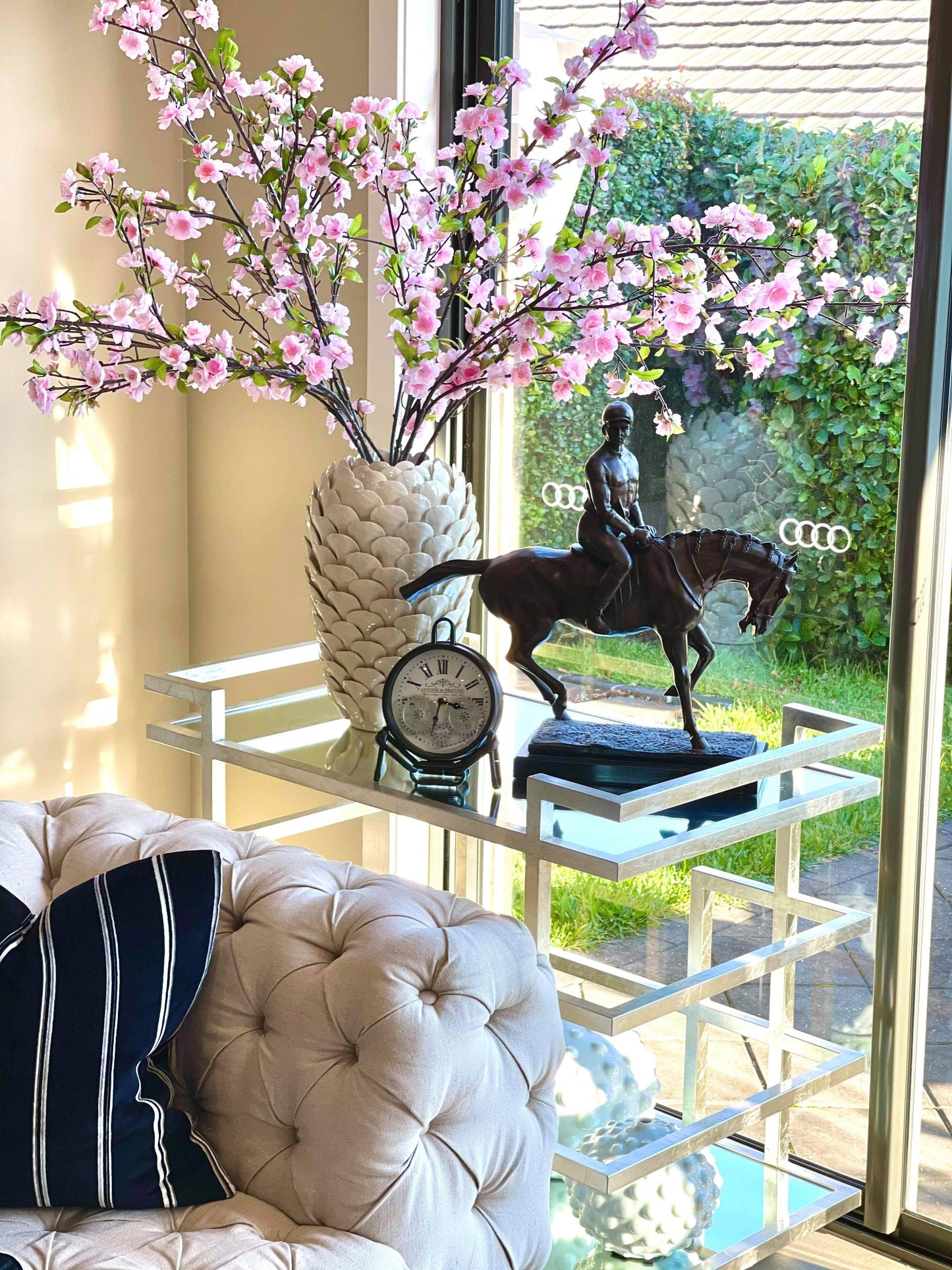 Antoine De Praiteau 23 Cm  Moving Gear Table Clock