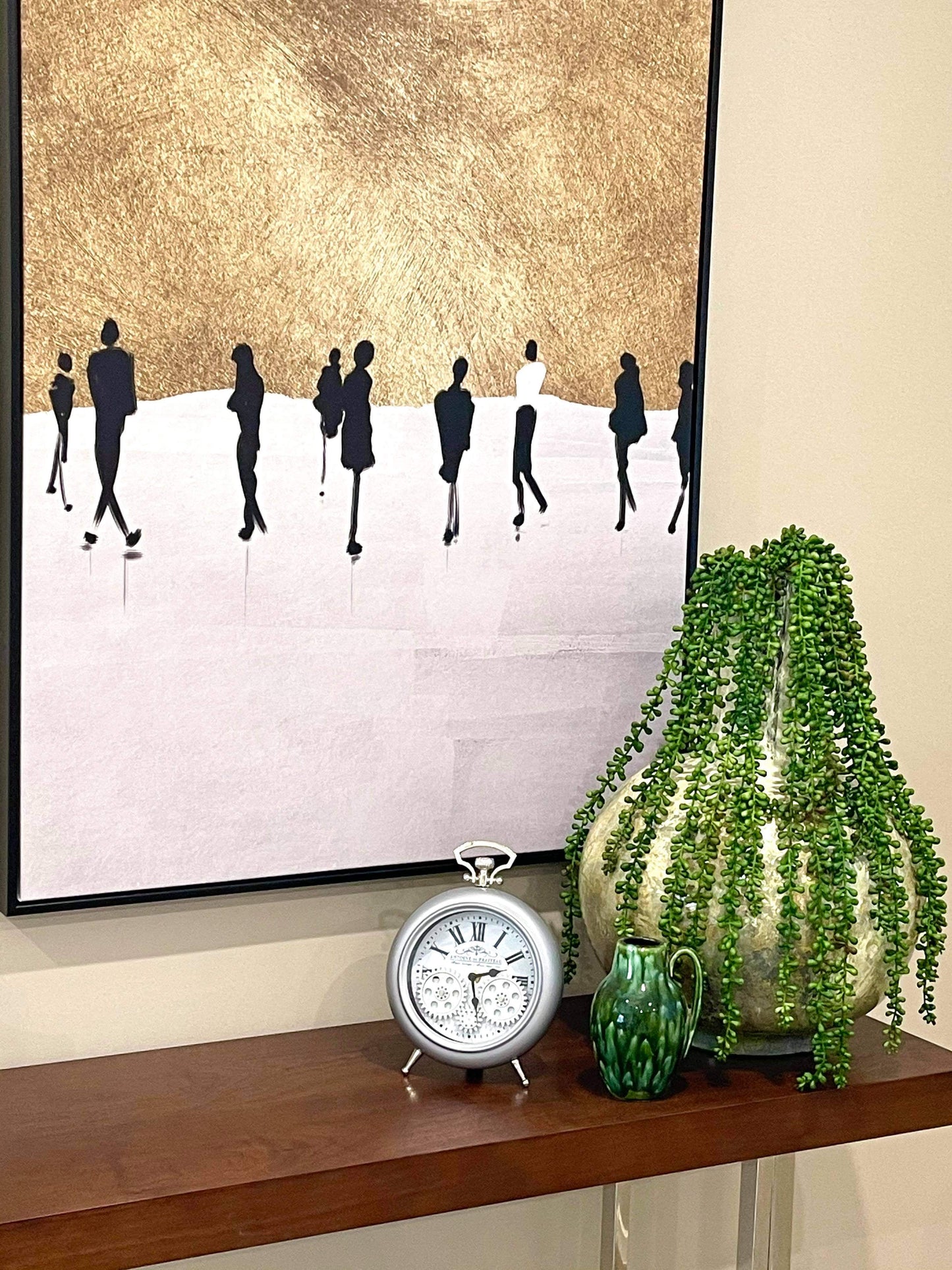 Antoine De Praiteau Victorian Grey Gear Table Clock